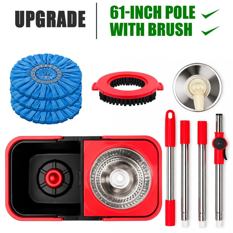Spin Mop and Bucket Set, 360° Spin Mopping Cleaning Supplies