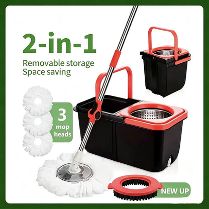 Spin Mop and Bucket Set, 360° Spin Mopping Cleaning Supplies