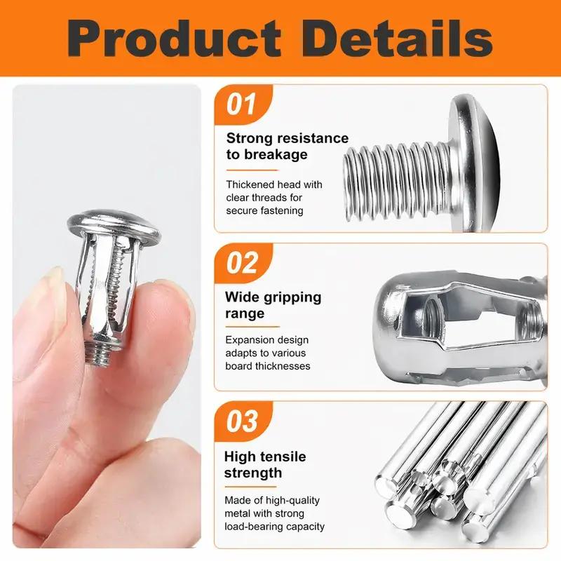 Button Rivet Locking Nuts Set - Heavy-Duty