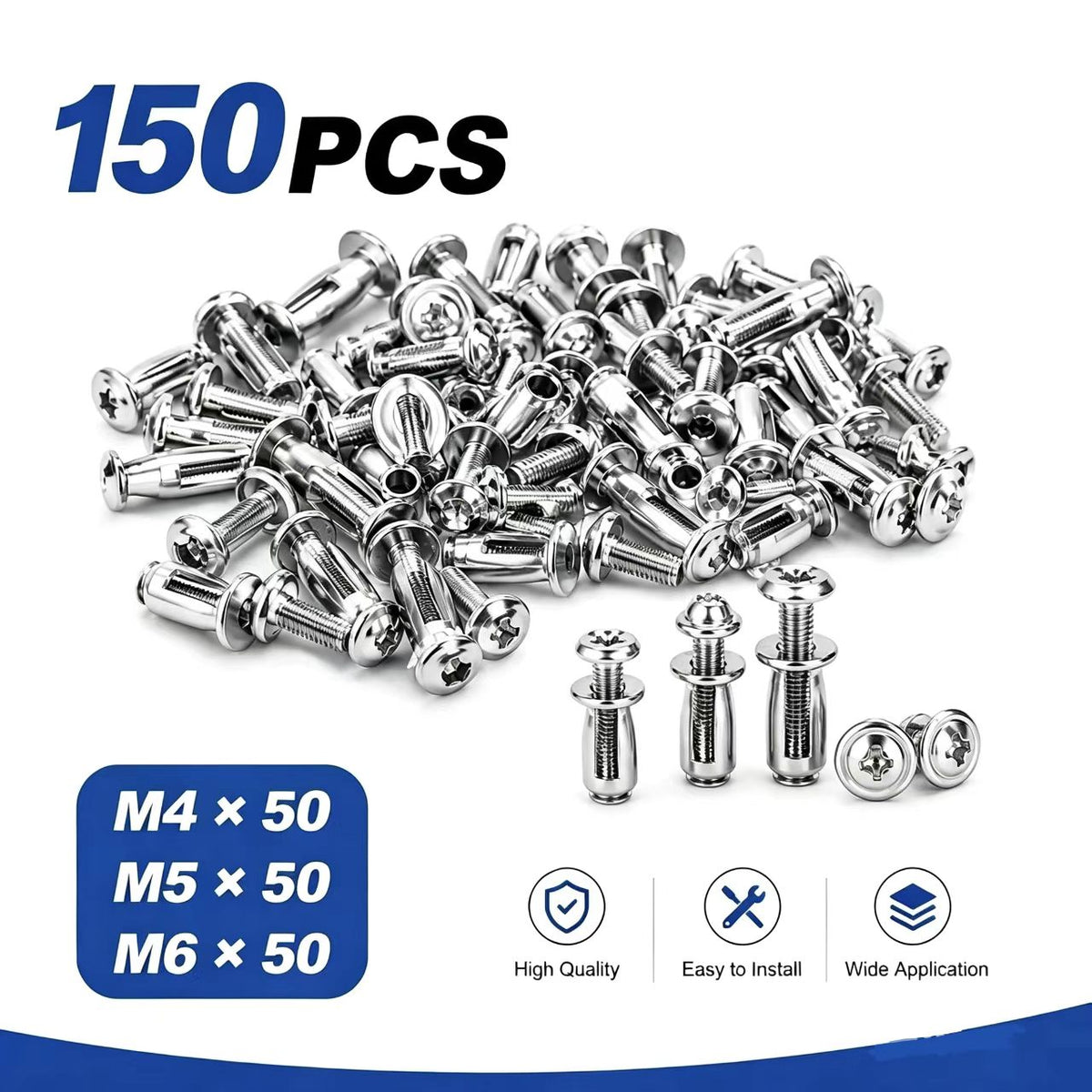 Button Rivet Locking Nuts Set - Heavy-Duty